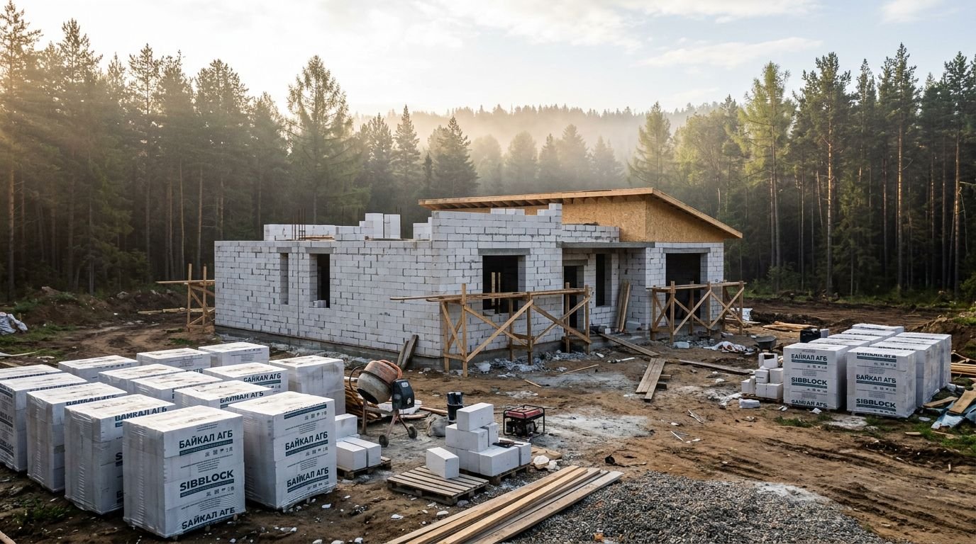 Сколько стоит построить дом из газобетона в Иркутске в 2026 году: цена за м², смета по этапам и сравнение с каркасником